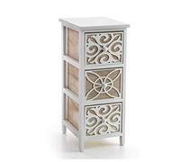 Gicos - Mobile CASSETTIERA in Legno A 3 CASSETTI con INTARSIO