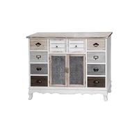 Gicos Mobile Cassettiera Legno Portofino con 2 Ante e 10 Cassetti cm.107x30x83