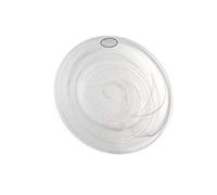 Gicos Piatto Vassoio Tondo in Vetro 33 cm Trasparente Decoro alabas ARD-747946