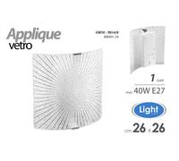 Gicos Plafoniera Applique in vetro decorata 2626 cm