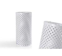 Gicos Porta ombrelli in Metallo Bianco Decoro Cuori Tondo Shabby Chic 24 * 24 * 48 cm portaombrelli IRO-794803