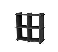 Gicos Scaffale bacheca libreria Porta Oggetti in Legno wengè 4 Ripiani 35 * 13 * 35 cm DOU-782480