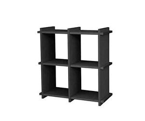 Gicos Scaffale bacheca libreria Porta Oggetti in Legno wengè 4 Ripiani 35 * 13 * 35 cm DOU-782480
