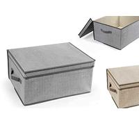 GICOS IMPORT EXPORT SRL Scatola contenitore box tnt salvaspazio pieghevole conservazione biancheria 33 * 28 * 15 cm tinta unica 2 colori BET-826016