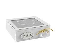 Gicos Scatola Tea 18X18 CM in Legno con Cuore Box per Te'