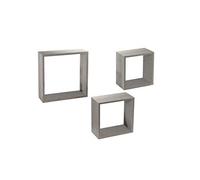 Set 3 Mensole da Parete MODULI PENSILE Moderne Design Cubo Mensola Scaffale OLMO