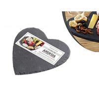 Gicos Set 3 pz vassoio tavola ardesia forma cuore natural stone 30 * 30 cm OSE-749896