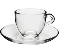 Gicos SET 6 TAZZINE CAFFE' CON PIATTINO IN VETRO ROMA 95 CC ACF-602306
