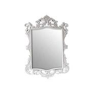 Gicos Specchio in Legno Rettangolare 43 * 2 * 60 cm da Parete Bianco Shabby Chic MOG-715457