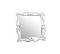 Gicos Specchio quadrato da parete cornice in plastica colore bianco 41 * 41 cm QEN-636325