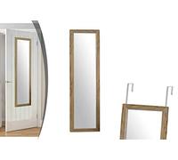 Gicos Specchio Rettangolare da Porta e da Parete in Legno Colore Noce 36 * 1,5 * 126 cm NOF-772269