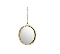 Gicos Specchio Tondo con Catena Colore Oro ⌀25 * 3 * 47 cm da Parete AIU-780356