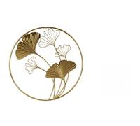GICOS SRL Decorazione da Parete Casa in Metallo Tondo Oro 45 x 45 x 1,5 cm