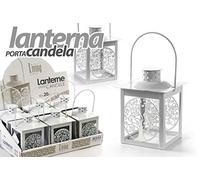 GICOS SRL Lanterna Porta Candela lumini Tea Light 12 * 24(16) cm Living Garden Classica Shabby Chic Decoro Albero della Vita ACA-732799