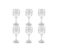 GICOS SRL Linea impero set 6 calici da vino in vetro 245 cl trasparente confezione bicchieri casa cucina