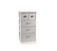 GICOS SRL Mobile cassettiera in Legno 5 cassetti Maniglie in Metallo 40 * 29 * 73 cm Arredamento casa 763915