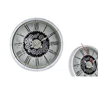 GICOS SRL Orologio da Parete con Ingranaggi in Movimento Bianco 76 cm