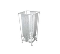 GICOS SRL Porta ombrelli in metallo bianco quadrato shabby chic 25 * 50 cm JAA-675607