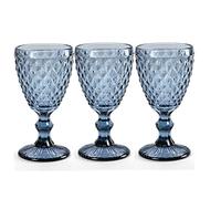 GICOS SRL Set 6 calice bichiere vino 210 ml in vetro colore blu GIN-820472