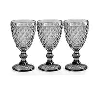 GICOS SRL Set 6 calice bichiere vino 210 ml in vetro colore grigio GIN-820441