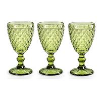 GICOS SRL Set 6 calice bichiere vino 210 ml in vetro colore verde GIN-820502
