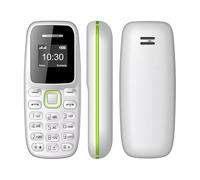 GiDaCom Mini telefono GSM 2G dual SIM con supporto microSD 16 GB, Bluetooth, lettore MP3 il più piccolo al mondo (bianco)