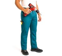 GiDaCom Pantaloni Cargo da Lavoro Uomo 100% Cotone, Made in Italy - Modello Classico a 3+1 Tasche, Verde - Comfort e libertà di Movimento Resistente e Comodo per Edilizia, Meccanico, Idraulico