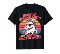 Giddy Up Sparkle Farts c'è Caos da diffondere Unicorno Maglietta