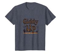 Giddy Up Western Horse Desert Cactus Cowboy, Ragazza Mucca Maglietta, Bambini, Pervinca, 10 Anni