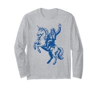 Giddyup! Sasquatch Cowboy & Unicorn Maglia a Manica