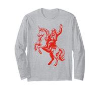 Giddyup! Sasquatch Cowboy & Unicorn Maglia a Manica