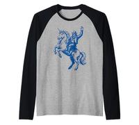 Giddyup! Sasquatch Cowboy & Unicorn Maglia con Maniche Raglan