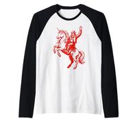 Giddyup! Sasquatch Cowboy & Unicorn Maglia con Maniche Raglan