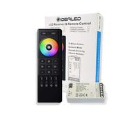 GIDEALED RGBW - Controller LED con telecomando RF, 4 zone, 2,4 GHz, controllo di gruppo/controllo singolo per 5050SMD COB 5 pin RGBW, striscia LED DC5V-24 V, dimmerabile, cambia colore