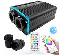 GIDEALED Smart RGBW LED fibra ottica driver doppia porta con telecomando RF per tutti i tipi di cavi ottici in fibra ottica, Bluetooth APP controllato cielo stellato cambiamento di colore