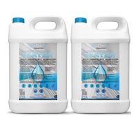 GiDeli Acqua demineralizzata 2 x 5 l acqua distillata per ferro da stiro, batterie, refrigeratore, umidificatore, acquario e laboratorio acqua senza calcare, inodore, trasparente