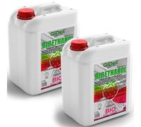 GiDeli Bioetanolo, 2 x 10 l, profumo di fragola selvatica, 96,6% etanolo, per camini interni ed esterni, senza fumo e fuliggine, da mais e barbabietola da zucchero