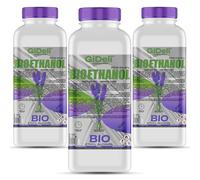 GiDeli Bioetanolo, 3 x 1 l, profumo di lavanda al 96,6% di etanolo per camini interni ed esterni, senza fumo e fuliggine, da mais e barbabietola da zucchero