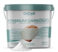 GiDeli Carbonato di potassio da 5 kg in secchio, sacchetto per pentole K2CO3, 100% puro e senza additivi, E 501, perfettamente solubile in acqua, antipasto di straordinaria versatilità