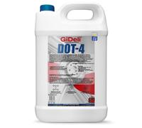 GiDeli DOT 4 Liquido per freni da 5 l, per sistemi idraulici di freno e frizione, adatto per ABS e ESP, compatibile con metalli ed elastomeri, per auto, moto e veicoli commerciali, officina e