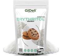 GiDeli Eritritolo Cristallino 5 kg - Dolcificante Zero Calorie | senza Retrogusto Amaro, per Chi Cuoce al Forno ogni Settimana, Busta Richiudibile, Grani Sciolti fino in Fondo