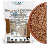 GiDeli Semi di Lino Marroni Interi 100 g - Gusto Delicato, per Pane | ideali per yogurt, frullati e insalate, da macinare al momento, ad alto contenuto di fibre, fonte di proteine