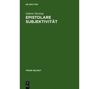Gideon Stiening Epistolare Subjektivität (Copertina rigida) Fruhe Neuzeit