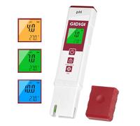 GIDIGI Misuratore di pH per acqua, tester pH digitale con schermo a colori | strisce reattive per pH con display LCD retroilluminato a colori, adatto per acquari idroponici da piscina