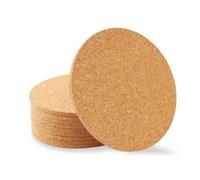 GIDWRIY 10 Pezzi Sottobicchieri Sughero Rotondo 10 cm,Sotto Bicchieri Da Tavola,Sottobottiglia Sughero,Sottobicchieri Birra,Sottotazza Caffe,Coasters For Drinks,Bevande Sotto Bicchieri Vetro