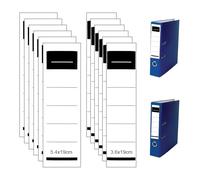 GIDWRIY 100 Pezzi Etichette per Raccoglitori,Adesive Bianche Rettangolari Etichette Adesive per Faldoni Ufficio,Documenti Etichettes per Classificatori,Laboratorio Etichettes Cartelle Autoadesive
