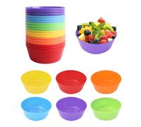 GIDWRIY 18 Pezzi Ciotole Plastica Cucina,Ciotolina Plastica Colorate,Scodelle Colazione Bambini,Ciotole per Patatine Festa Compleanno,Insalatiera Piccola,Scodelle per Zuppe,Ciotola Cereali per Frutta