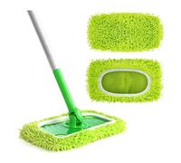 GIDWRIY 2 Pezzi Cuffietta In Microfibra per Swiffer,Panni Lavapavimenti riutilizzabili,Panni Catturapolvere Lavabili,Panni Microfibra Pavimenti Mop,Panni Cuscinetti per Mocio in Microfibra Di Ricambio