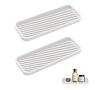 GIDWRIY 2 ripiani in spugna da cucina, per lavello, in silicone, colore bianco, per lavello, in silicone