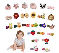 GIDWRIY 25 Pcs Mollette Fiocco per Capelli Bambina, Fermagli Neonata Mini, Accessori e Forcine Colorate, Pinzette e Clip per Ragazze